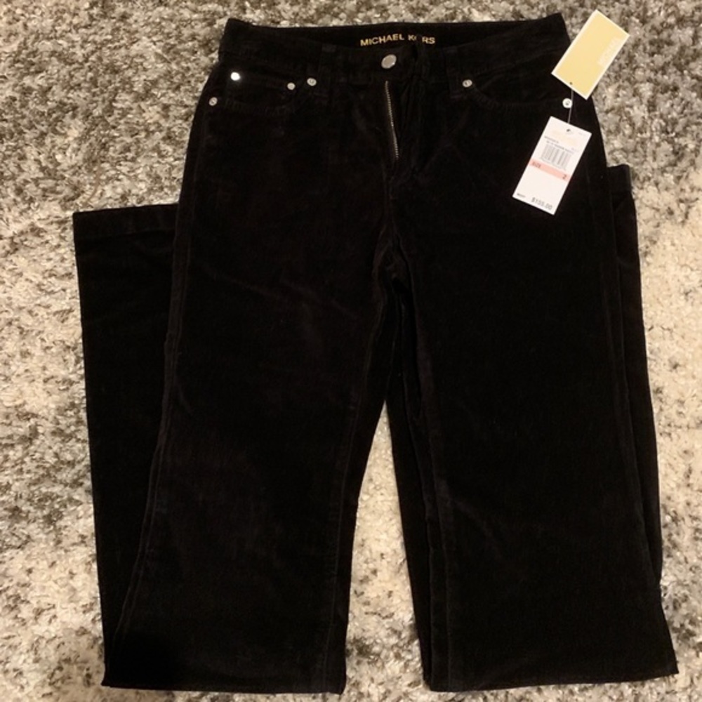 NWT Michael Michael Kors Boack Velvet Flare Pant 2